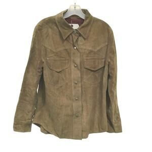 Vintage 60s Tan Suede Western Trucker Jacket